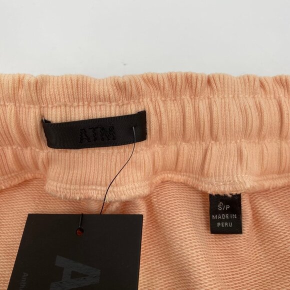 ATM Pink Yellow Tie Dye High Waist Drawstring Shorts | NWT - Picture 3 of 8